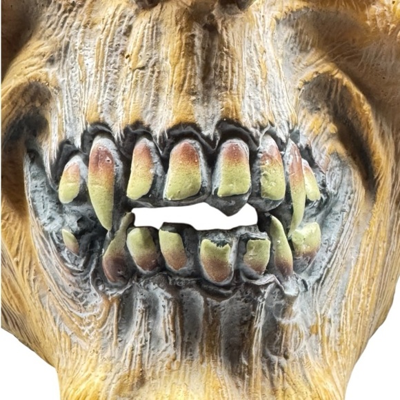 🎃 RARE Vintage 1995 Rubies Skull Punk Mohawk Halloween Mask Latex Collectible - Picture 2 of 9